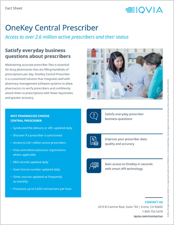 OneKey Central Prescriber
